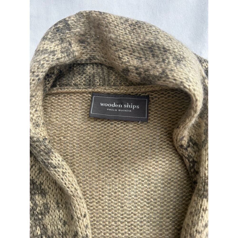 Wooden Ships Wool Blend Open Cardigan Womens Size X/S Tan Soft Comfort Boho - Picture 4 of 8